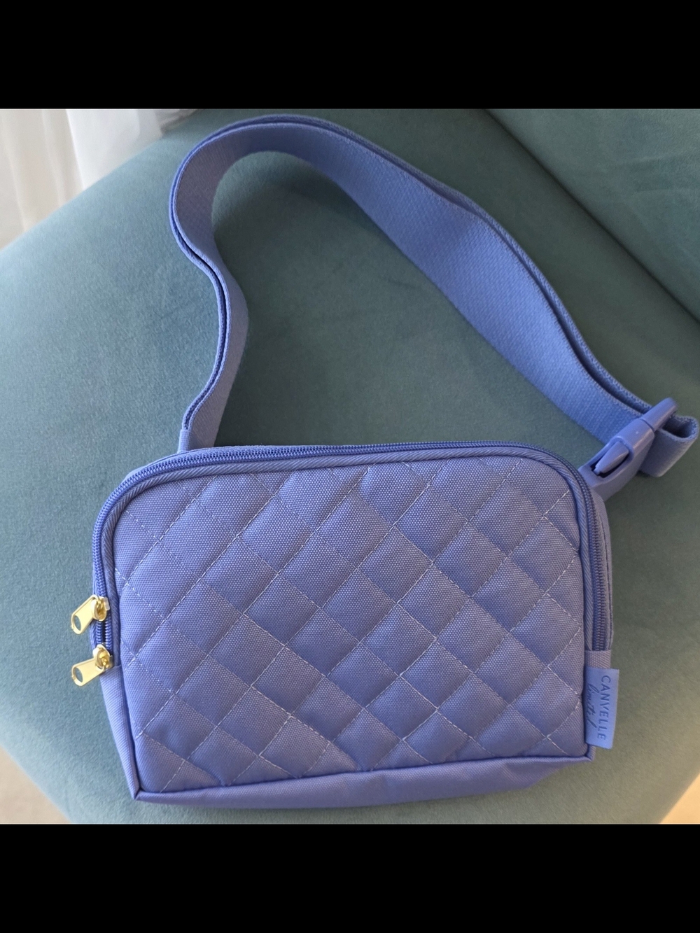 CANVELLE Limited Quilted Fanny Pack Sling Crossbody Shoulder Bag Pockets New
